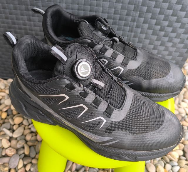 Zapatos de trabajo hombre negros, punta acero