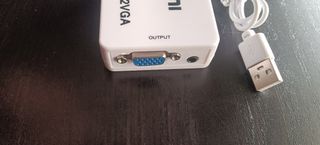 Adaptador Mini HDMI a VGA con Cable USB