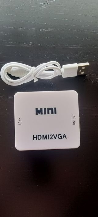Adaptador Mini HDMI a VGA con Cable USB