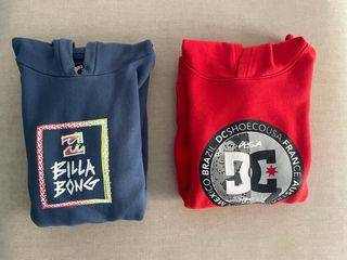 Lote 2 Sudaderas Niño Billabong y DC Shoes