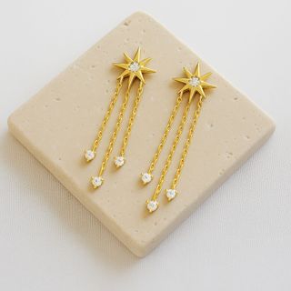 Pendientes estrella de plata de Ley 925 Nuevos