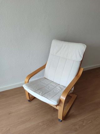 Butaca Poäng Ikea Madera Beige