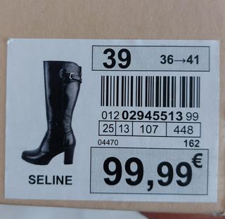 Botas altas de piel Fosco negras