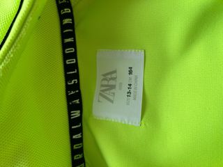 Sudadera Zara Cremallera Verde 13-14 Años