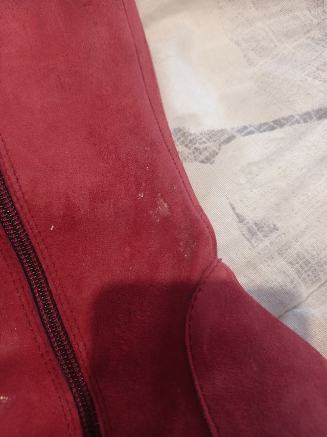 Botas de ante granates talla 37