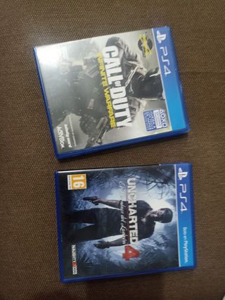 Dos juegos PS4: Call of Duty & Uncharted 4