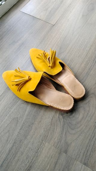 Sabot donna Senape con nappine