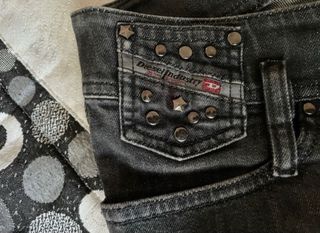 Pantalón Diesel Mujer Talla 34 Negro
