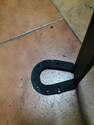 Mesa Rústica Rueda Madera Cristal