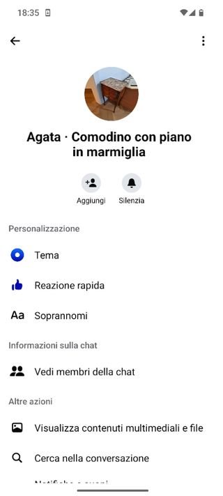 Comodino in marmo e legno