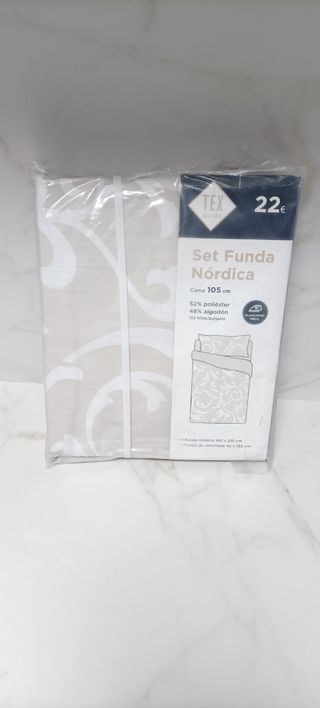 Set Funda Nórdica Cama 105cm Beige