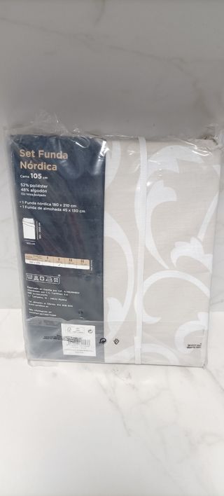 Set Funda Nórdica Cama 105cm Beige