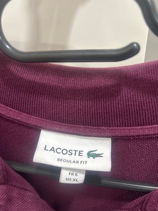 Polo Lacoste Caballero Manga Corta Talla XL