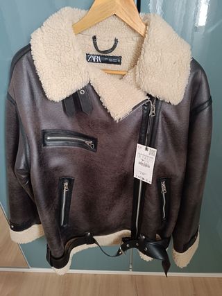 Chaqueta Zara Doble Faz Marrón