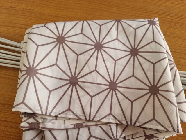 Barra Cortina Ducha Paraguas Blanco