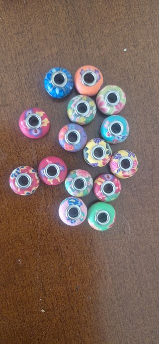 Lote 15 Abalorios para pulsera estilo pandora