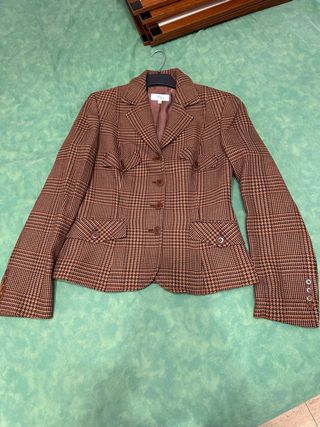 Chaqueta Yera Lana Virgen Mujer Marrón