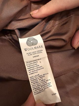 Chaqueta Yera Lana Virgen Mujer Marrón