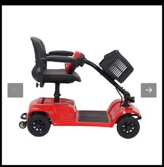 Silla de ruedas eléctrica roja