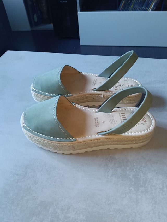 Sandalias menorquinas Mibo Verde Oliva Talla 38