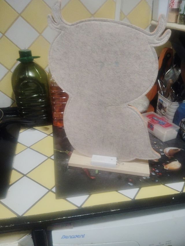 Búho Decorativo LED 40cm Alto x 25cm Ancho