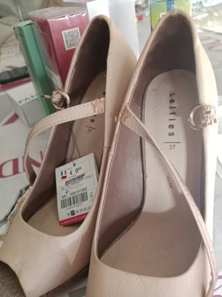 Tacones beige Lefties Talla 37