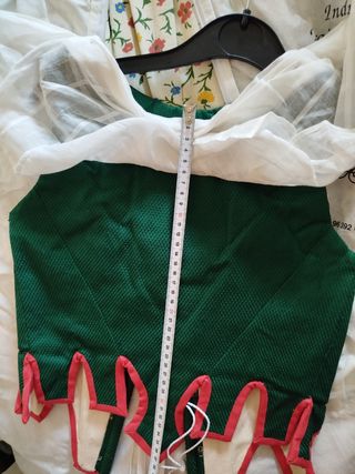 Traje de Fallera Verde y Multicolor