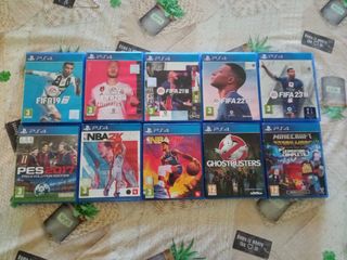 Lote Videojuegos PS4: FIFA, PES, NBA 2K, Minecraft
