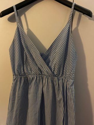 Vestito quadri azzurri e bianchi