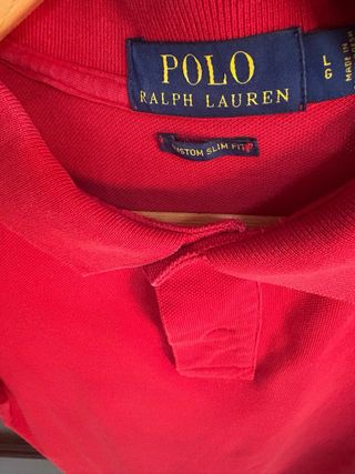 Polo Ralph Lauren Rojo Talla M Custom Slim Fit