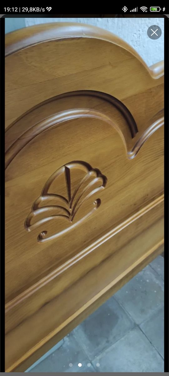 Cabecero de madera maciza 135 cm