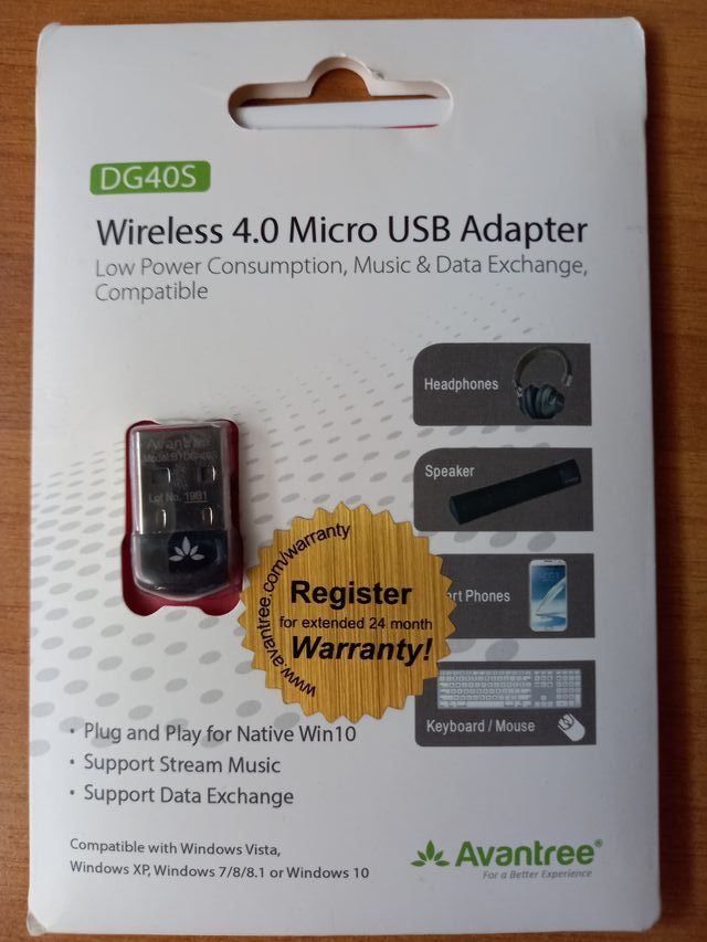 Avantree DG40S Adattatore Micro USB Bluetooth 4.0