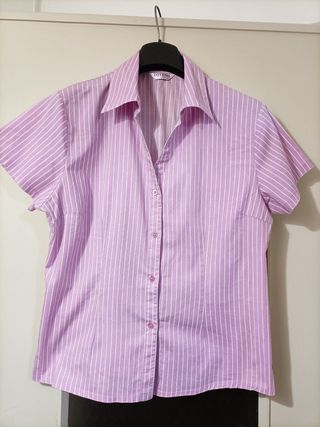 Camicia donna ZOTENO a righe lilla