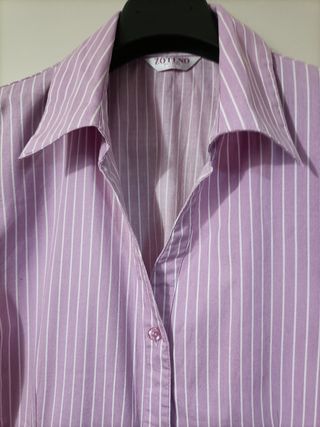 Camicia donna ZOTENO a righe lilla