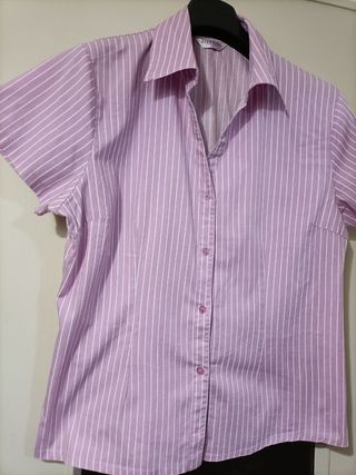 Camicia donna ZOTENO a righe lilla