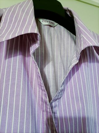 Camicia donna ZOTENO a righe lilla