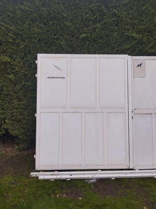 Puerta portón aluminio 2 hojas