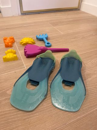 Aletas ajustables natación para niños talla 32-35