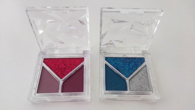 Set 2 Sombras de Ojos Rojo y Turquesa