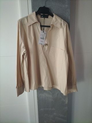 Blusa Zara Camel Talla L
