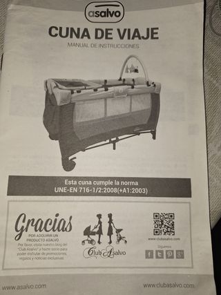 Cuna de viaje 2 alturas, con cambiador para bebe. 
