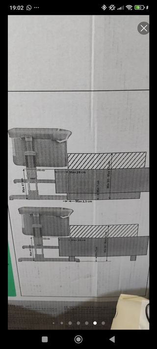 Cuna colecho Bebeconfort gris