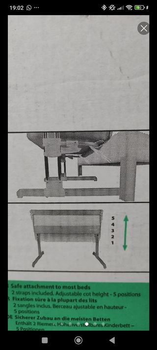 Cuna colecho Bebeconfort gris