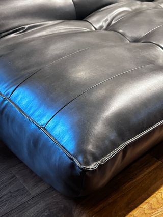 Divano letto Mati 3 posti similpelle grigio