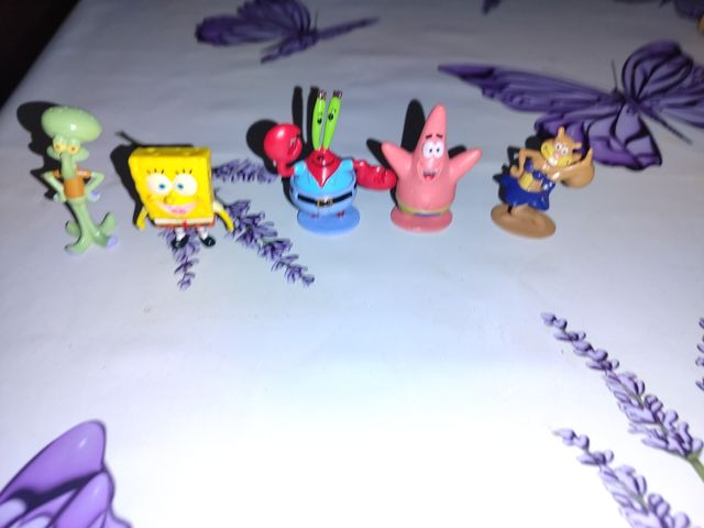 Muñecos Bob Esponja Goma Pequeños