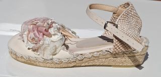 Alpargatas ceremonia niña Juana Sanchez. Talla 35.