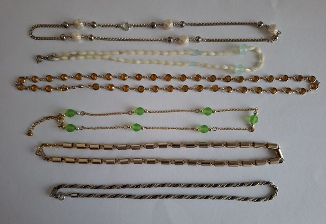 Conjunto 6 collares vintage años 80