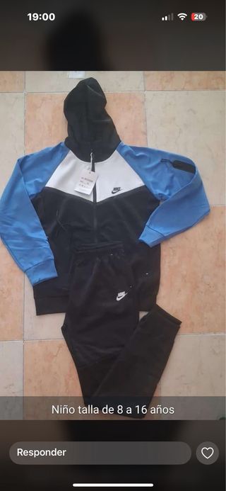 Chándal Nike niño talla 8-16 y de hombre  