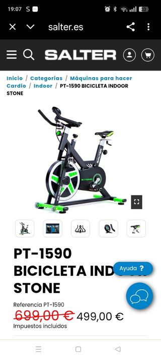 Bicicleta Indoor Salter PT 1590 Stone
