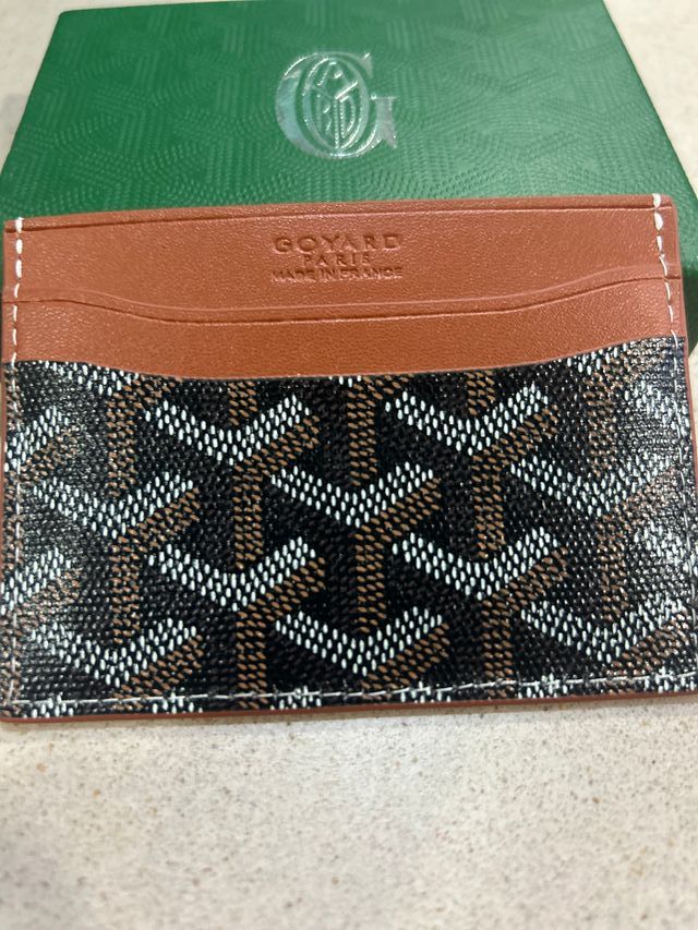 Tarjetero Goyard Marrón y Negro